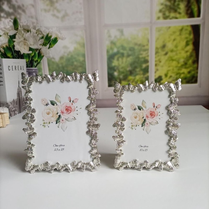 Xshelley 5 x 7 Inch Modern Simple Butterfly Metal Photo