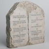 Ten Commandments Tabletop Decor - 6.8-Inch Stone Effect Religious Statue