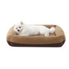 FURTIME Washable Small Dog Bed, Rectangle Comfy Fluffy Kitten Puppy