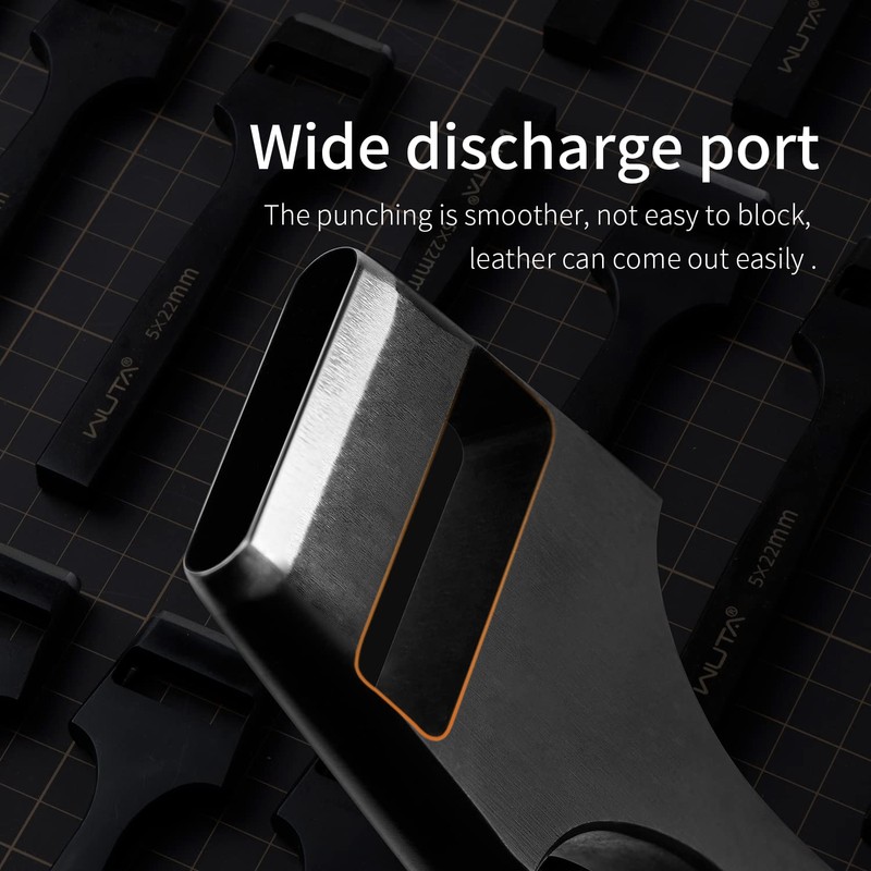 WUTA Oblong Punch Leather Belt Hole Puncher Oval Hole Cutter