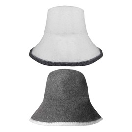 2-Piece Bucket Hats, Absorbent Felt Sauna Caps, Plush Sauna Hats, Unisex, Reusable Bucket Hats, Sauna Accessories