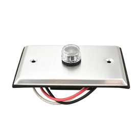 J.LUMI YCA1031 Photocell Sensor for Outdoor Lights, 120V AC Post Eye Photocontrol with Wall Plate, Button Photocontrol, Dusk to Dawn Light Control, UL Listed