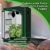 Green Hut Indoor Grow Tent 48"x24"x60" 600D Mylar Hydroponic for