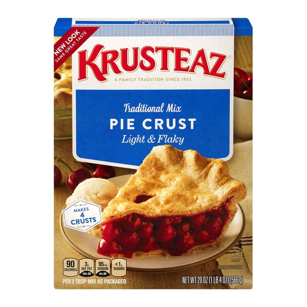 Krusteaz Traditional Light & Flaky Pie Crust Mix, 20 OZ (Pack of 12)