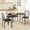 VECELO 5 Pieces Sets,43.3" Table&chairs for 4,Industrial Counter Height Tabletop