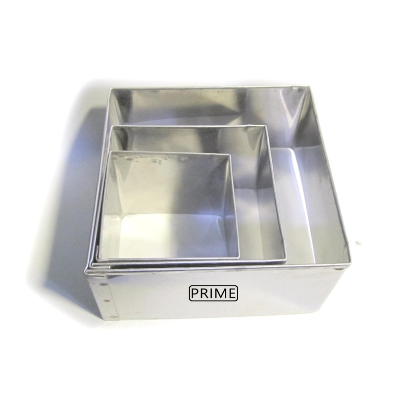 Prime Bakers and Moulders Square Shape Cut Outs Cookie Cutters