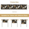 Crane Table Runner, Vintage Luxury Black Golden Asian Japanese Abstract