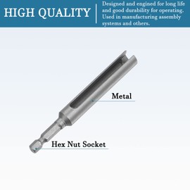 QUARKZMAN 100 mm Length Hexagonal Screwdriver x 1 Piece 8 mm Socket Slotted Extension Driver Bit for Technical Systems [Grey]