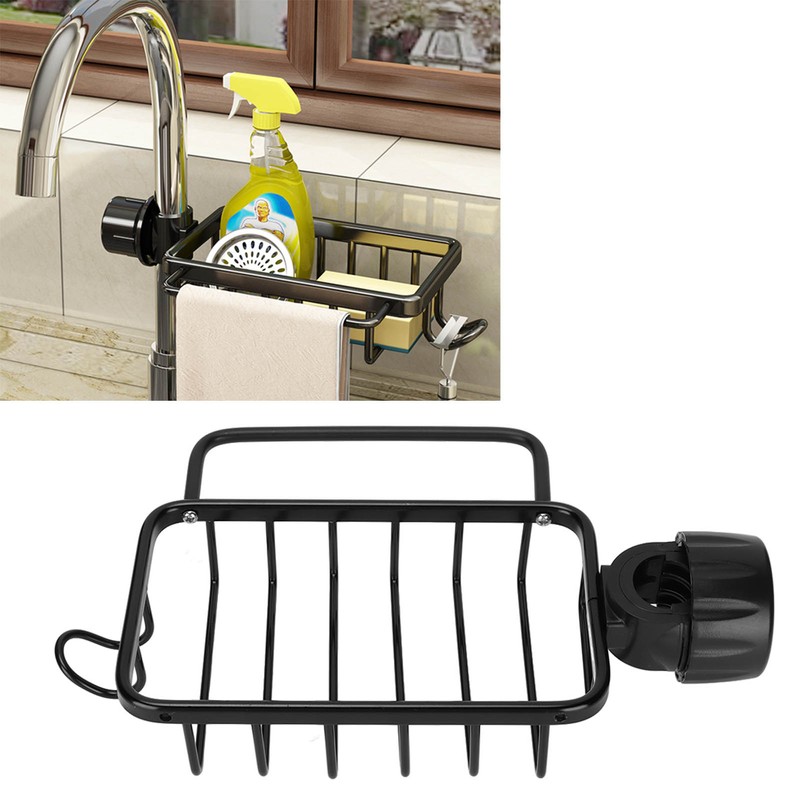 Kitchen Faucet Storage Rack Faucet Sponge Holder Hanging Drain Rack