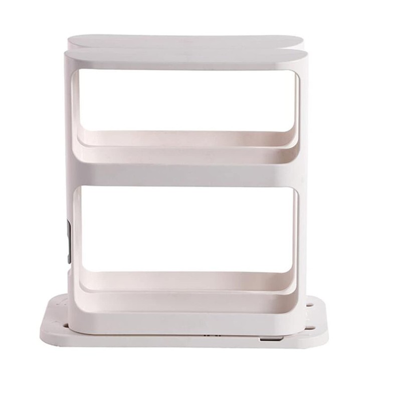 Pinelaxy Rotate Spice Rack Organizer, Two 2-Tiered Swivel Spice Rack