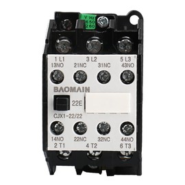 Baomain AC Contactor CJX1-22/22 AC 36V 50/60Hz Coil 20A 3-Phase 3-Pole 2NO + 2NC