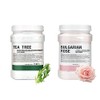 Jelly Mask Hydrating Deep Cleaning Detoxing Healing and Relaxing Premium Modeling Rubber For Facials Professional Set - 2 Treatments (Tea,Bulgarian Rose)