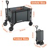 Collapsible Wagon Cart with Wheels 220lbs Foldable Wagon 120L Shopping