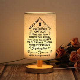 WSYEAR Housewarming Gift for New House Decor, Table Lamp Housewarming Gift Ideas,House Warming Gifts New Home Women Couple, New Home New Adventure New Memories