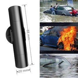 Xisfriean 2-in-1 Portable Mini Car Window Breaker Escape Tool Seatbelt Cutter Mini Glass Breaker Hammer with Holder for Land or Underwater Emergency Life-Saving