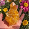 Natural Citrine Cluster Aura Crystal Cluster Mineral Specimen Decor Healing