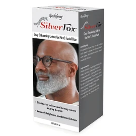 Godefroy Silver Fox Men's Silver And Gray Beard Brightener For Ethnic Hair Types, 3 Fluid Ounce