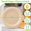 Greconv 300 Pack Small Compostable Paper Plates, 6 inch, Dessert,