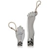Kikkerland Hand and Foot Nail Clippers Set, Silver