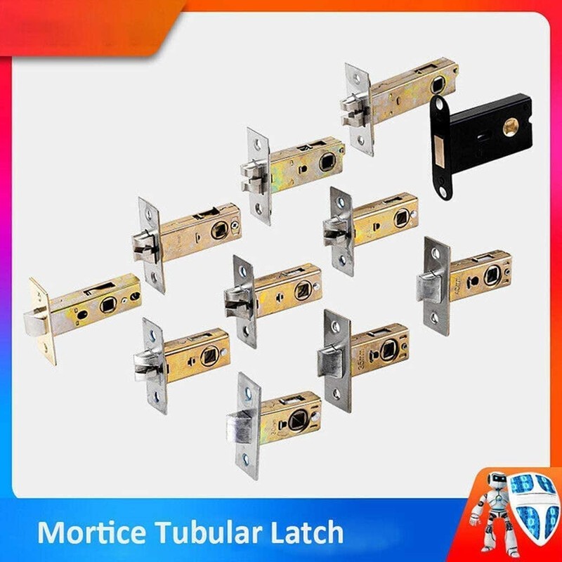 Boxonly 40mm Forked Tubular Mortice Latch Stainless Steel Door Latch