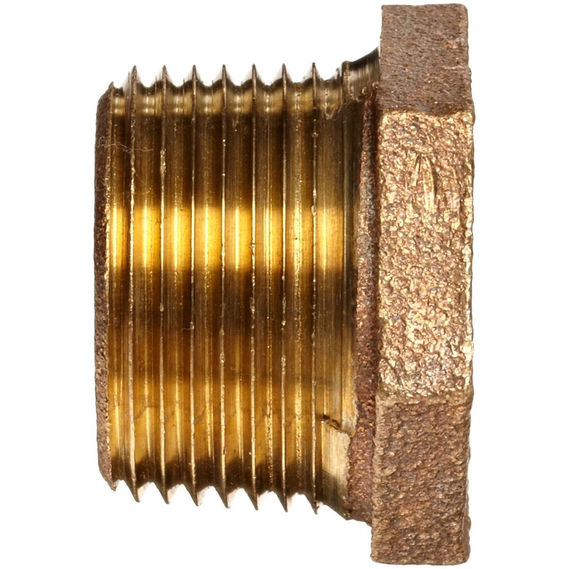 Anderson Metals - 38110-1208 Brass Threaded Pipe Fitting, Hex Bushing,