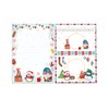 Writing Paper Set for Christmas Penguin Blocks Envelopes Kids Motif