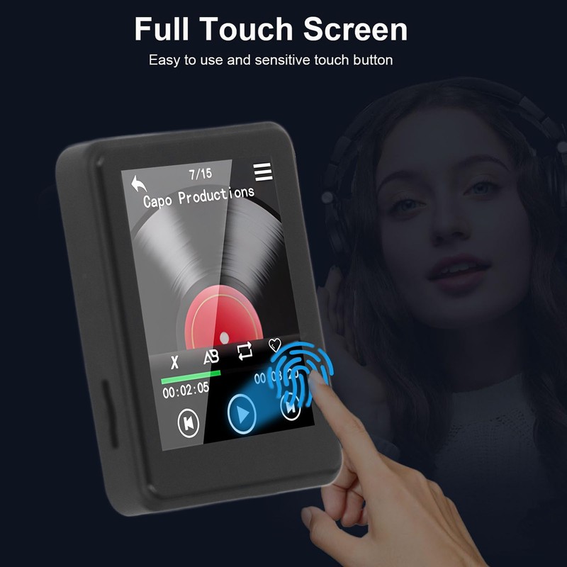 MP3 MP4 Player 2.4 Inch Full Touch Screen HiFi Stereo