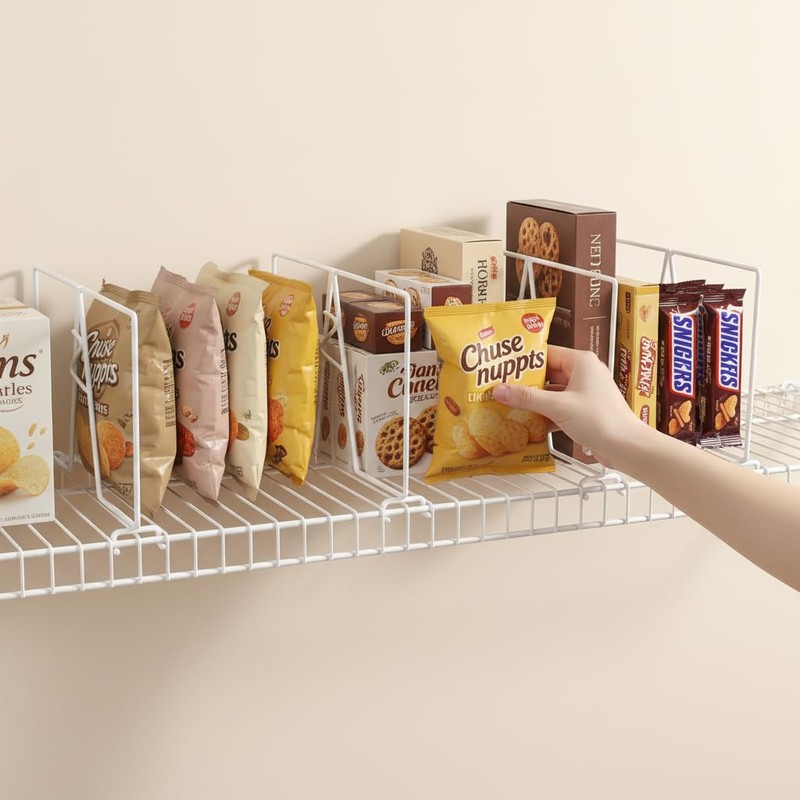 ziroland Wire Shelf Dividers - White Closet Organization & Storage