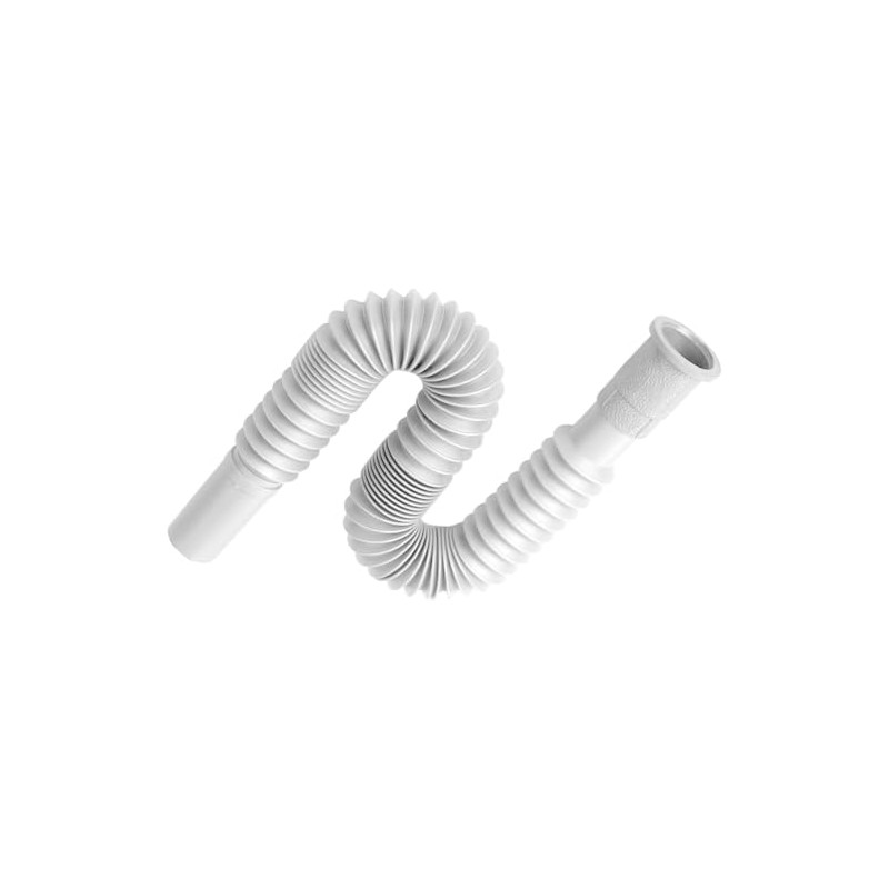 Universal Wash Basin Sink Drain Pipe (1, White)