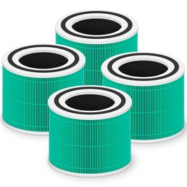 Core 300 Toxin Absorber Replacement Filter for LEVOIT Core 300 Core 300-P Core 300S Vortex Air Air Purifier, 3-in-1 H13 Grade True HEPA High-Efficiency Activated Carbon, Core 300-RF-TX, 4 Pack, Green