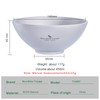Boundless Voyage Outdoor Titanium Double-Wall Bowl Camping Hiking Picnic Home