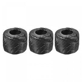 sourcing map Polyester Nylon Plastic Rope Twine Household Bundled for Packing Gardening Craft,450m Total Length,Black Pack of 3