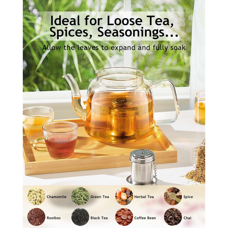 House Again 2 Pack Tea Infuser, Extra Fine Mesh Tea