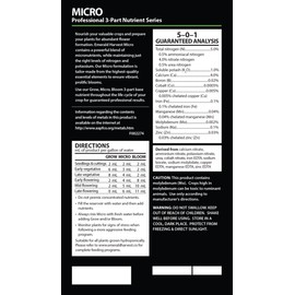 Emerald Harvest 723884 Micro 6 Gallon/22.7 Liter (1/Cs) fertilizers, 22.7 L, Natural