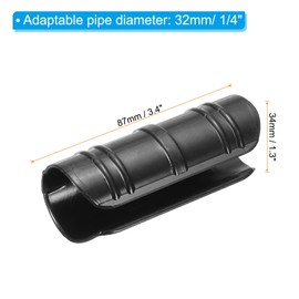 PATIKIL Greenhouse Clamp, 50 Pack Plastic Garden Buildings Tube Clips Hoop for 1 1/4" 32mm Pipe Greenhouse Film Frame Sunshade Net, Black