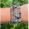 Unbranded Rainbow Fluorite Stackable Layering Bracelet 4mm Beaded Gemstone Healing