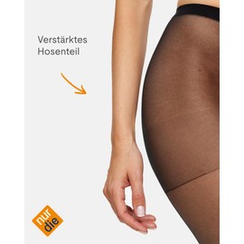 Nur Die Women's 712255 Tights, 20 Den, Black (Schwarz), 13