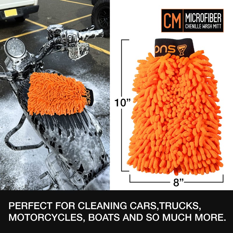 Suds Lab CM Chenille Microfiber Wash MItt - Double Sided