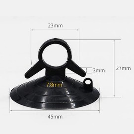 Suction Cup for Park Sun Shade, Car Sun Shade and Sunshade Suction Cup, Strong Suction Vacuum Hook, Strong Suction Car Shade Replacement Aid, 4.5cm Black [4 pieces]