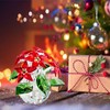 H&D HYALINE & DORA Handcrafed Crystal Cut Figurine Gifts,Crystal Poinsettia