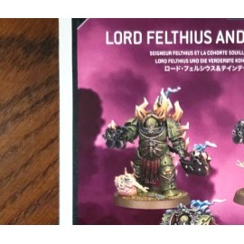 Games Workshop 40K Blightlord Terminator Bubotic Axe Felthius Tainted Cohort Nurgle Marines
