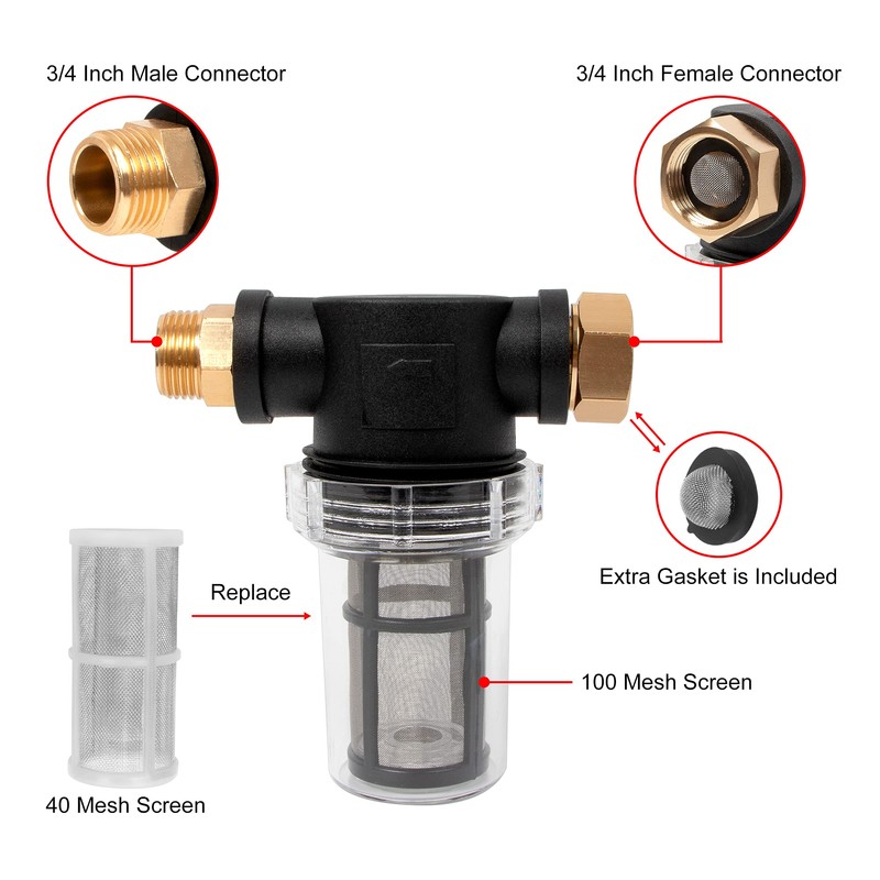 BEETRO Garden Hose Filter for Pressure Washer Inlet Water, Sediment