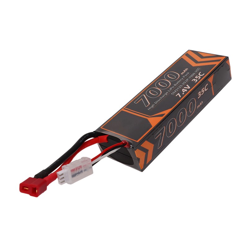 7000mAh Lipo Battery 35C Discharge Rate 7.4V 2S2P T Shape