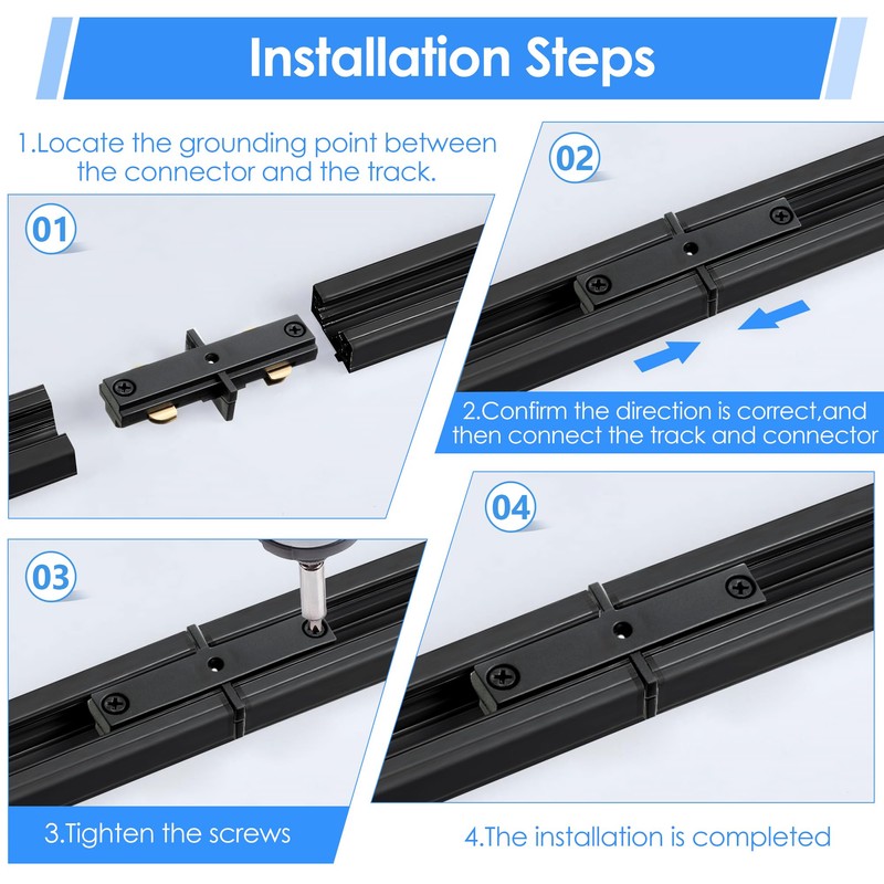 Enhon 4 Pack Replacement for H Track Dead End I