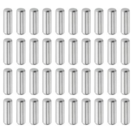 sourcing map 40 Pcs 4 mm x 12 mm Dowel Pins, 316L Stainless Steel Cylindrical Dowel Pins Shelf Support Peg Pin Rod Fasten Elements Metal Shelf Pegs Silver Tone