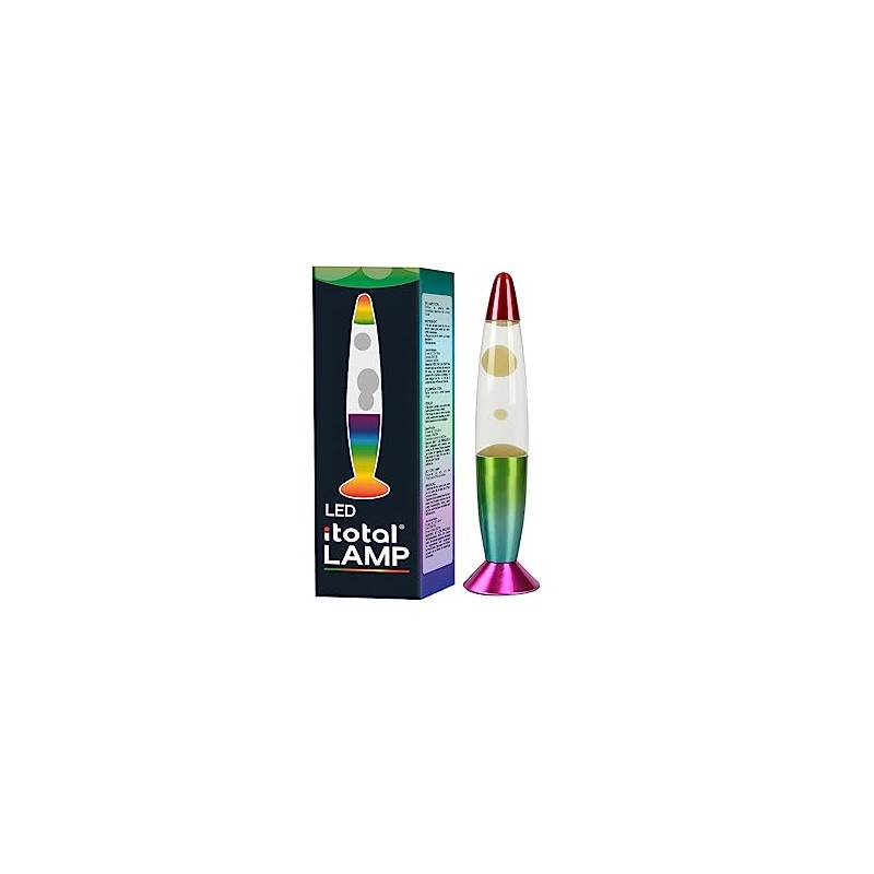 I-TOTAL - Lámpara de lava LED roja cambia de colour