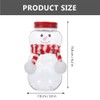 10 Sets Christmas Snowman Bottles with Hat and Scarf Lids,