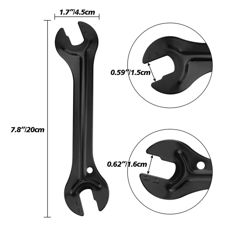 Tiardey 2 PCS Bicycle Cone Wrench Hub Pedal Wrench Bicycle
