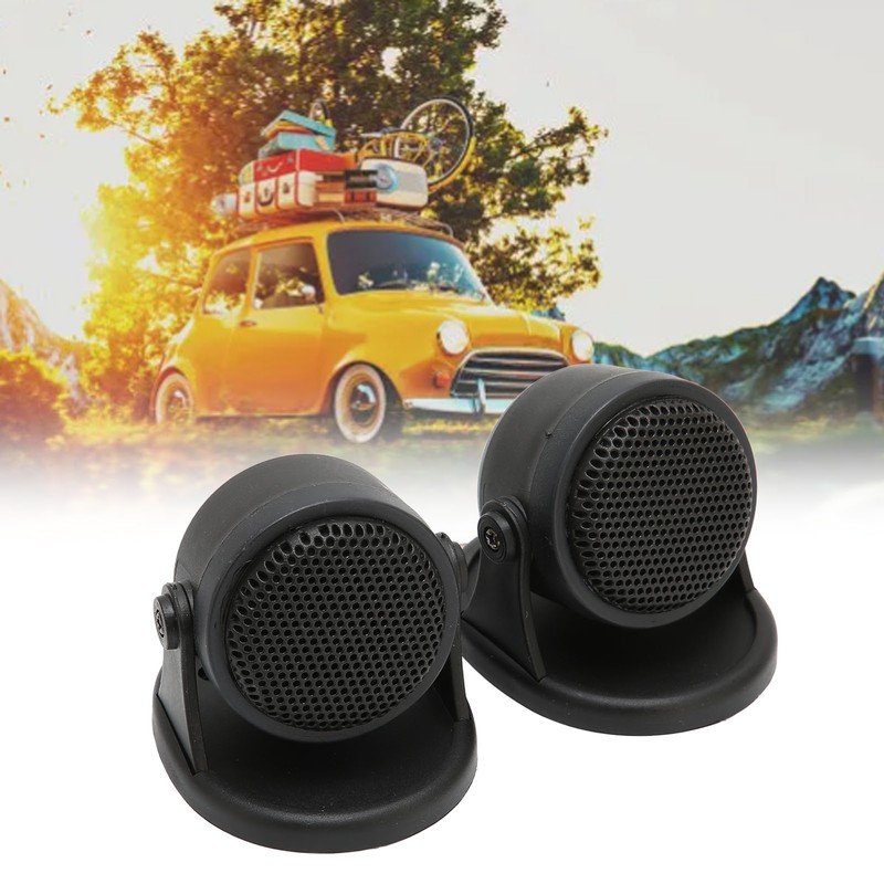 2pcs Dome Tweeter Car Audio Speaker Black 20W Loudspeaker Universal
