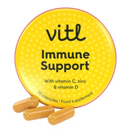 Vitl Immune Support Supplement - 15 Vegan Capsules - with Vitamin D, Vitamin C, B Vitamins, Zinc, Turmeric & Elderberry Extracts